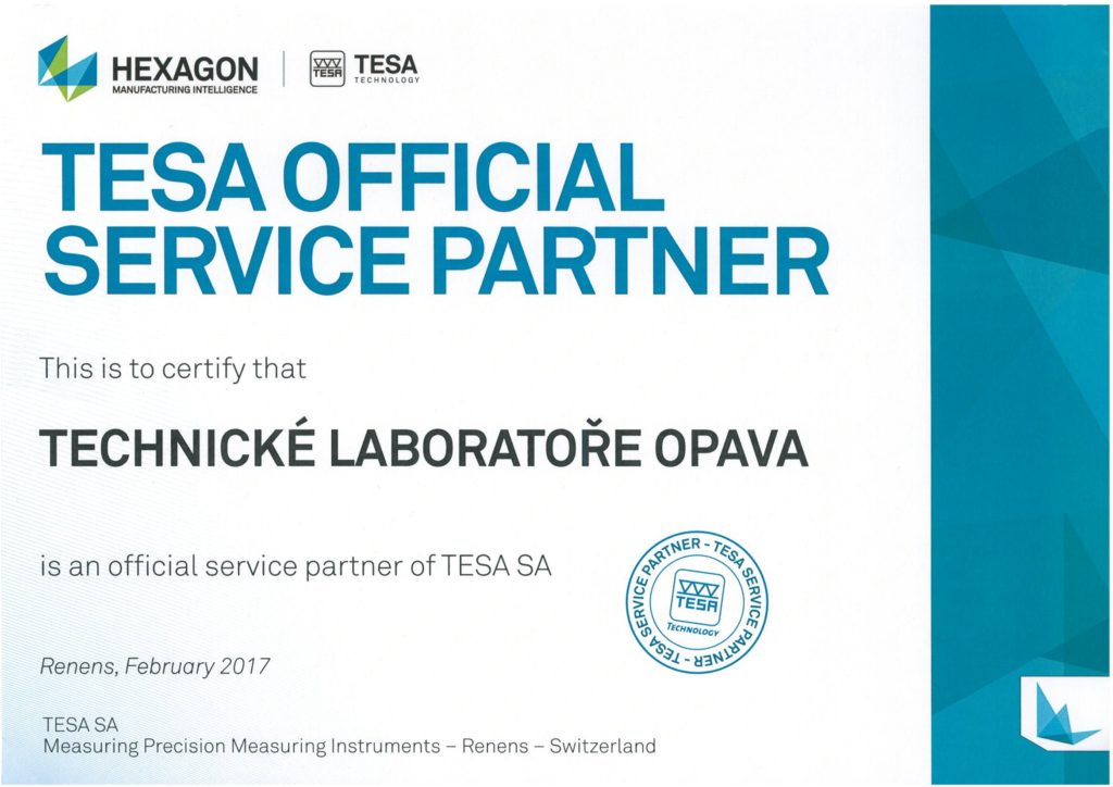 Certified Service Center for TESA Altimeters and Measuring Instruments